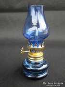 Mini kék üveg petróleumlámpa