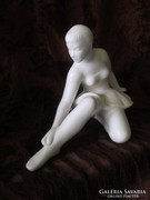 Hatalmas méretű francia porcelán balerina 38 x 26,5 cm
