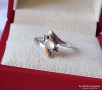 Régi szép ezüst gyűrű gyöngyházzal