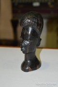African wood carved head
