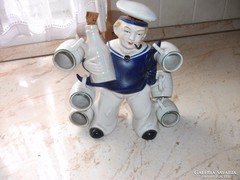 Porcelán tengerész likőrös készlet eladó!