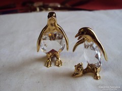 Swarovski kristály  Pingvin család (miniatűr figurák)