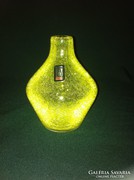 Karcag sárga mini üveg váza