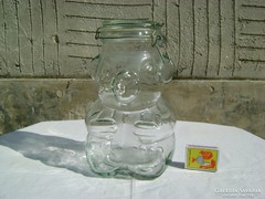 Aromazárós maci formájú tároló üveg - nagyobb méretű