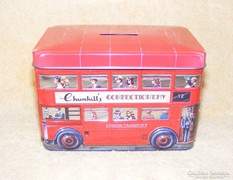 Angol Churchill busz alakú fémdoboz, persely
