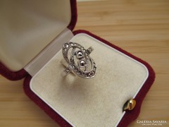 Régi szép markazit köves ezüst gyűrű