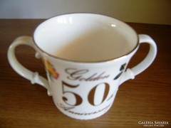 50 éves házassági évfordulóra, kétfüű csésze