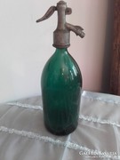 Türkizzöld régi szódás üveg