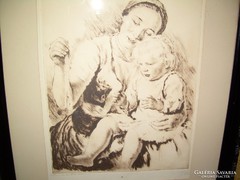 Glatz Oszkár, Prihoda István anya gyermekével rézkarc