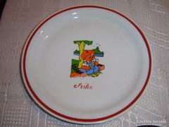 Zsolnay gyerek ritka Miki tányér  20 cm 