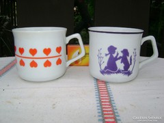 Zsolnay gyermek csésze - két darab - együtt eladó