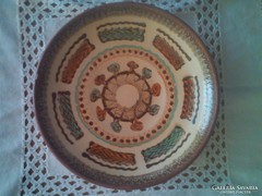 Horezu hen-patterned ceramic wall plate, plate