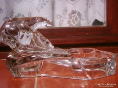 Jelzett cseh bohémia art deko üveg 