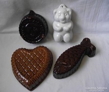 Kerámia sütőtál,szív,hal,maci,napocska alakú forma 1500ft/db