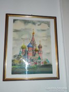 Jelzett kvalitásos akvarell : Kreml