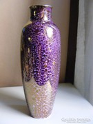 Hollóházi lila lüszteres váza
