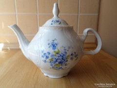 Bernadotte nefelejcses mintázatú porcelán teáskanna kiöntő