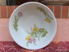 Virágos régi porcelán mosdó tál