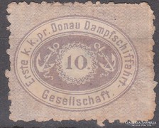 1866. DDSG bélyeg,10 kr., lila, Mi#2, CV. 200,-Euro.