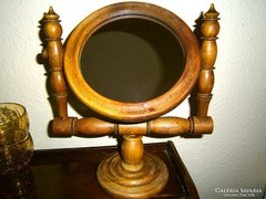 Antik fa asztali billenthető  tükör