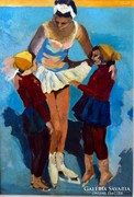 Pólya Tibor (1886-1937) festmény, 52 x 36 cm, olaj vászon