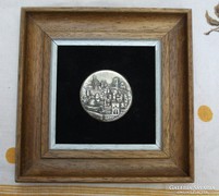 Jeruzsálem kép , ezüstkép ,plakett keretezve 