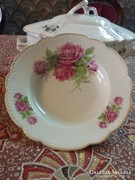 Zsolnay antik rozsamintas gyöngyös tányér
