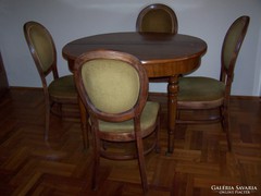 Neobarokk eklektikus garnitúra asztal 4 szék egyben v. külön