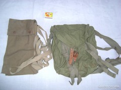 Régi /talán/ katonai hátizsák, szatyor - együtt eladó