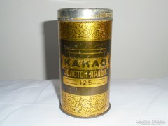 Kakaó fémdoboz - Szovjet orosz kakaós pléh doboz