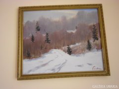 Orosz festő téli tájképe
