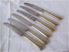 6 darab régi alpakka kés 
