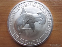 Ausztrál 0.5 uncia cápa ezüst érme 0.999 50 cent 2015 SZÉP! 