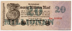 Németország 20 millió német inflációs Márka, 1923