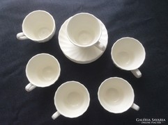 fehér angol porcelán teás készlet