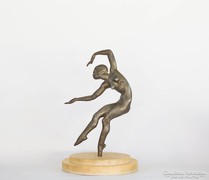 Art deco táncosnő akt szobor Kerényi Jenő /1908-1975 /