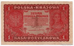 Lengyelország 1 lengyel Marek / Márka, 1919, szép