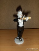 Hollóházi porcelán hegedűs hegedülő fiú (po-1)