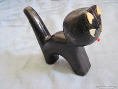 Fekete macska trafikáru cica figura
