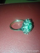 Gyémánt,Brill,Smaragd Köves Antik Arany Gyűrű