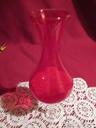 Színes üveg váza 19 cm   0809