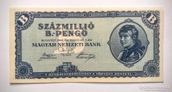 Százmillió B.-Pengő 1946 UNC!!