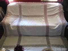 Hatalmas antik ágy/asztal terítő 