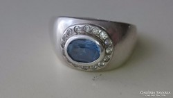 Ezüst gyűrű Akvamarin kővel díszítve 