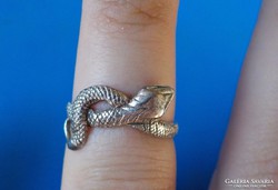  925-ös kígyós ezüst gyűrű ,kobra