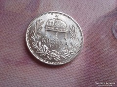 1915 ezüst 1 korona gyönyörű db!!!Magyar!!! II.