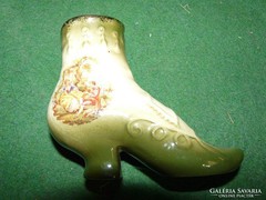 Porcelán Bakancs Csizma Cipő Romantikus Jelenettel Zöld