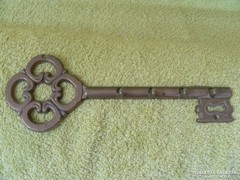 Kulcs alakú réz fali kulcstartó