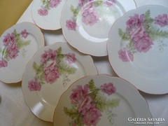 Zsolnay rózsás lapos tányérok