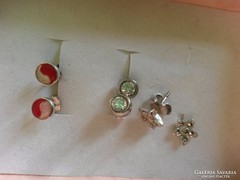 Bájos, 925-ös ezüst, fülik: markazit, button, jin-jang